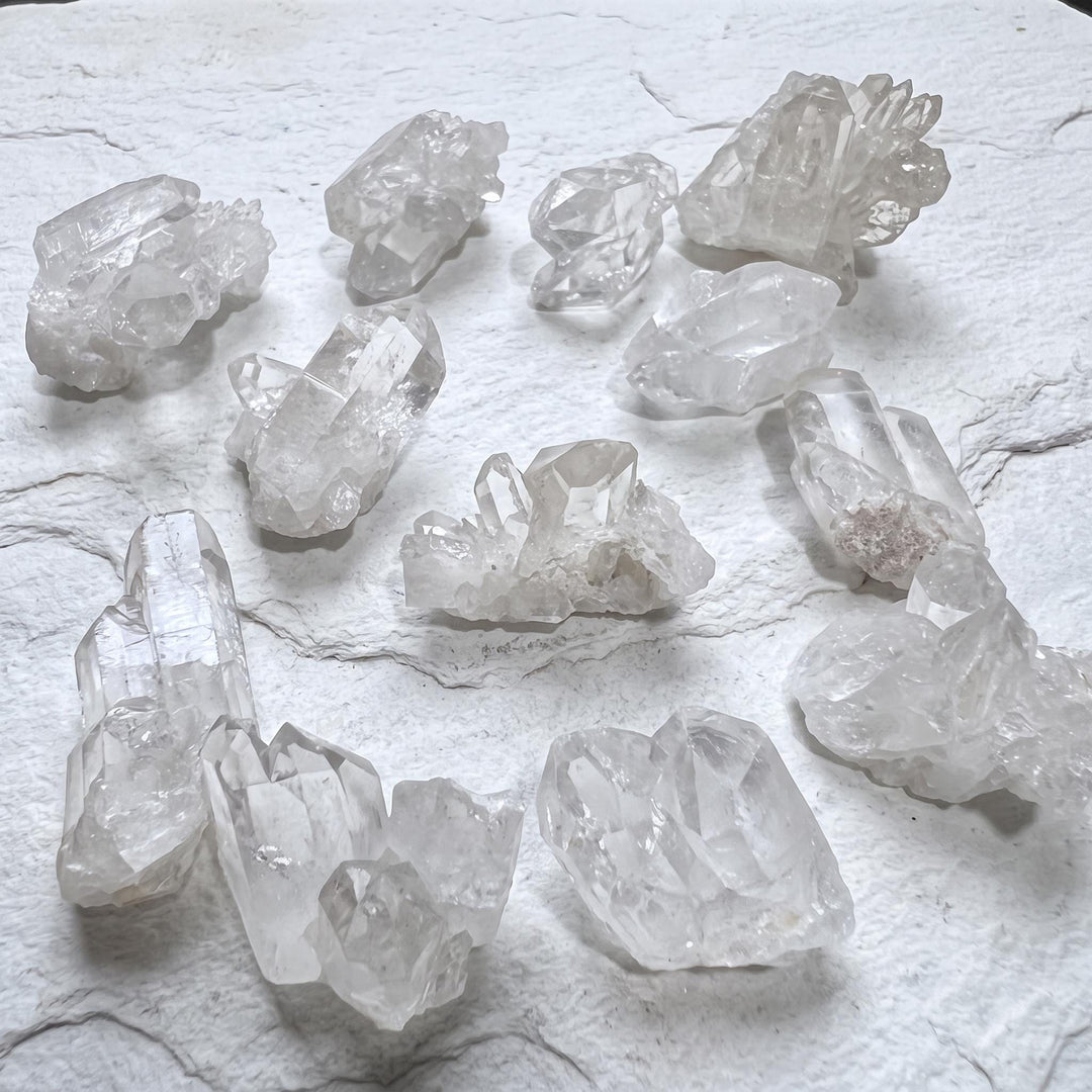 Small Clear Quartz Crystal Clusters (1-2 Inch) Rough