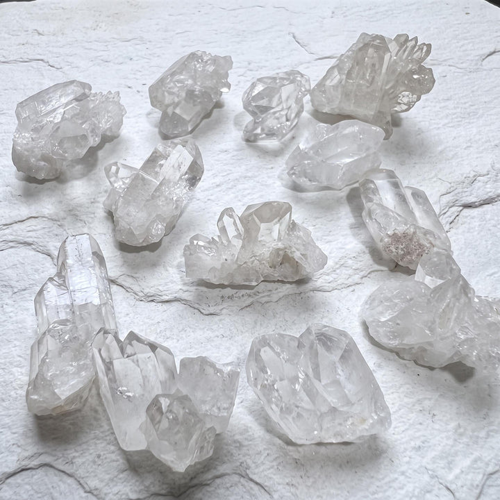 Small Clear Quartz Crystal Clusters (1-2 Inch) Rough