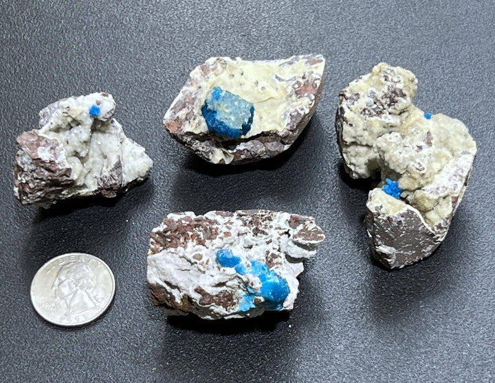 Cavansite Crystal Specimen Vanadium In Rough Matrix