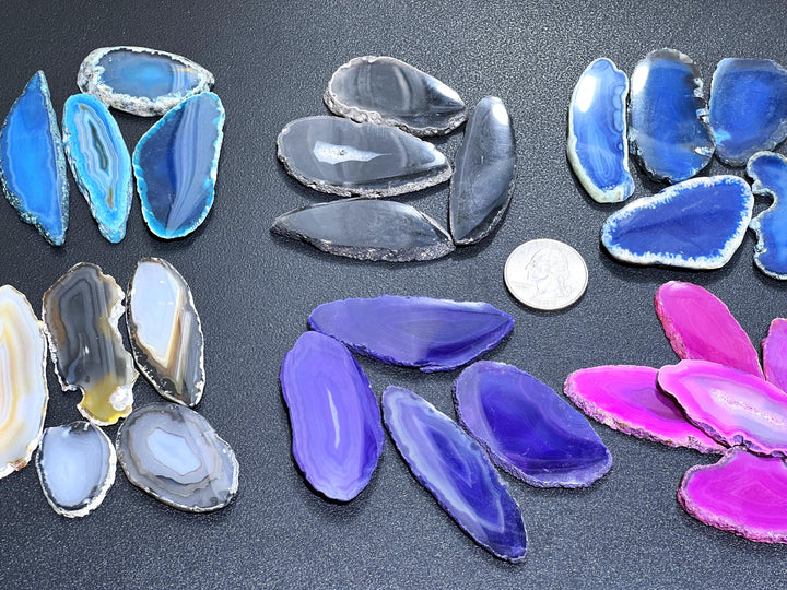 Small Oval Agate Slices (10 Pc Sets)(1-1.5 Inches)