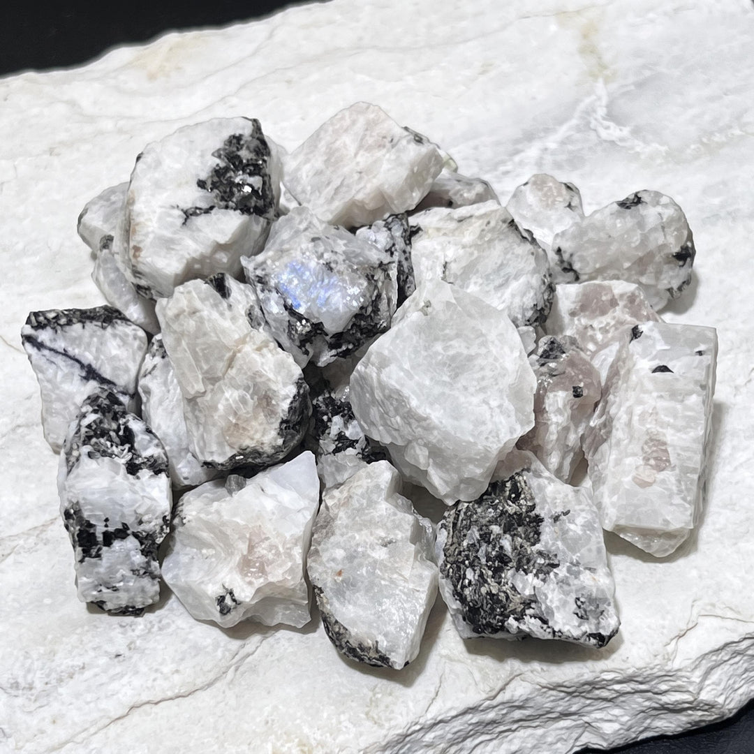 Rainbow Moonstone Rough Stones (By The Piece or Pound)