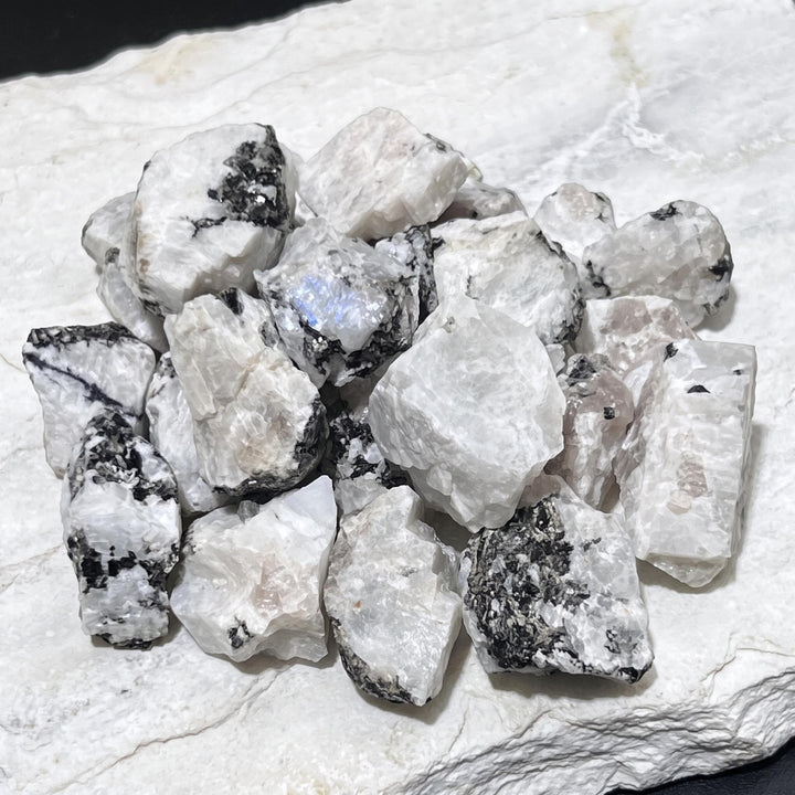 Rainbow Moonstone Rough Stones (By The Piece or Pound)