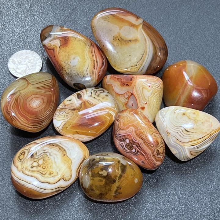 Large Red Sardonyx Crystal Tumbled Stones (By The Piece or Pound)