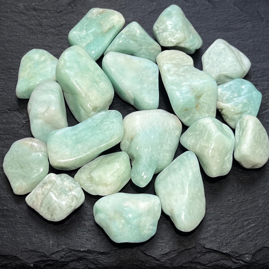 Teal Amazonite Crystal Feldspar Tumbled Stones (By The Piece Or Pound)