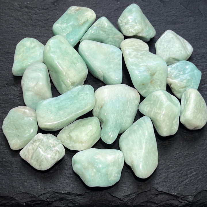 Teal Amazonite Crystal Feldspar Tumbled Stones (By The Piece Or Pound)