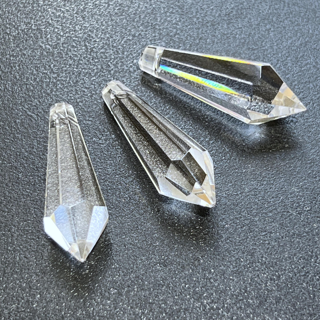 Crystal Glass Clear Faceted Prism Pendulum Point Bead Sun Catcher Bead Pendant