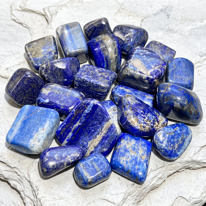 Lapis Lazuli Tumbled Stones (By The Piece or Pound)(UV Reactive)