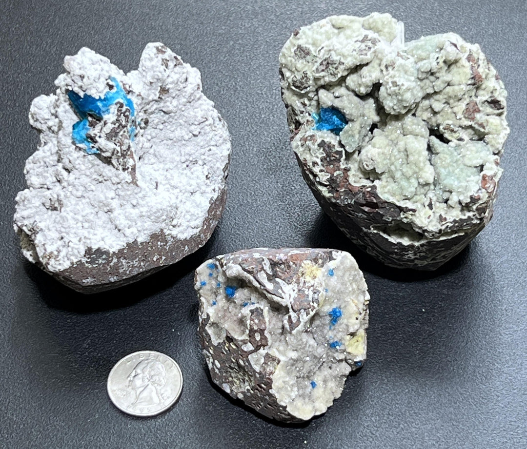 Cavansite Crystal Specimen Vanadium In Rough Matrix
