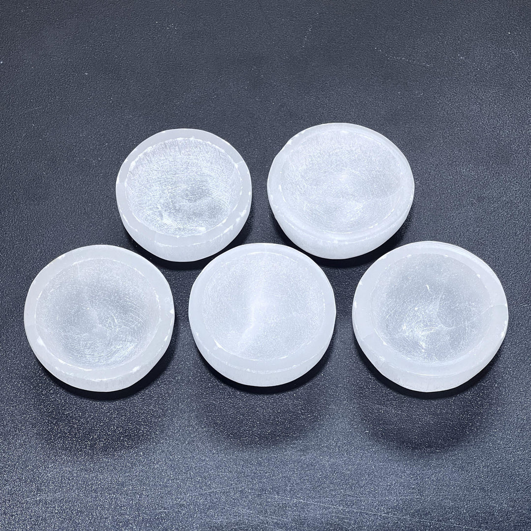 Selenite Satin Spar Crystal Small Bowl Carving (2 Inches)