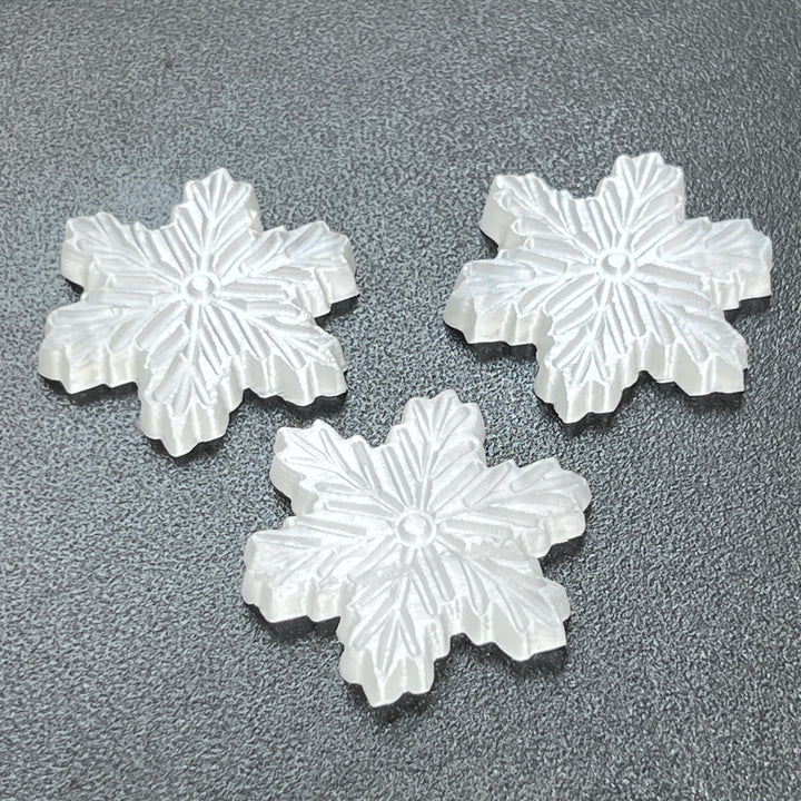 Selenite Crystal Snowflake Carving