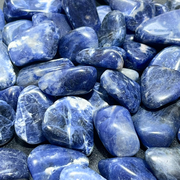 Blue Sodalite Tumbled (3 Pcs) Polished Natural Gemstones Healing Crystals And Stones