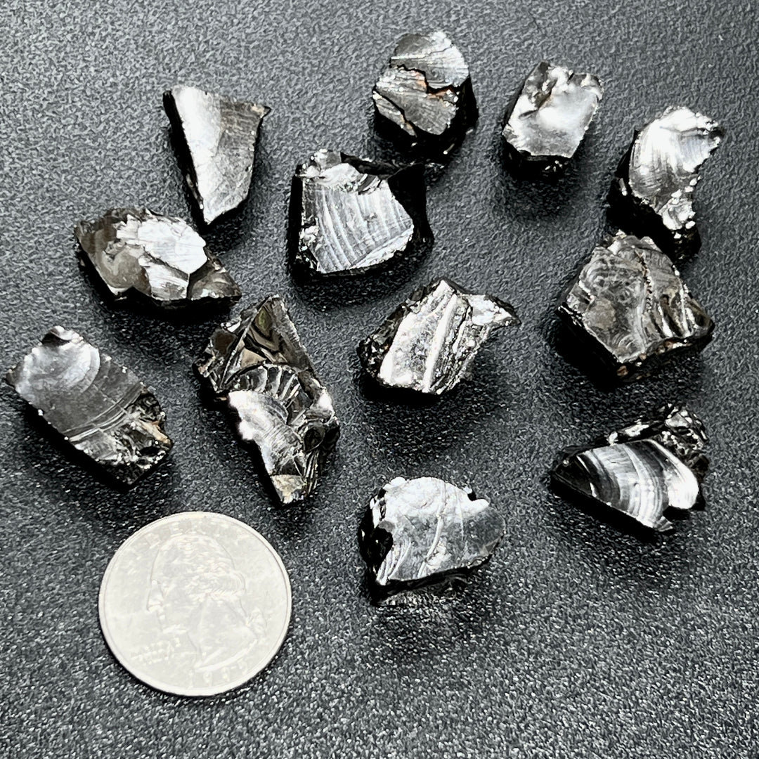 Small Elite Noble Shungite (Type 1)(90%+) Rough Raw Stones
