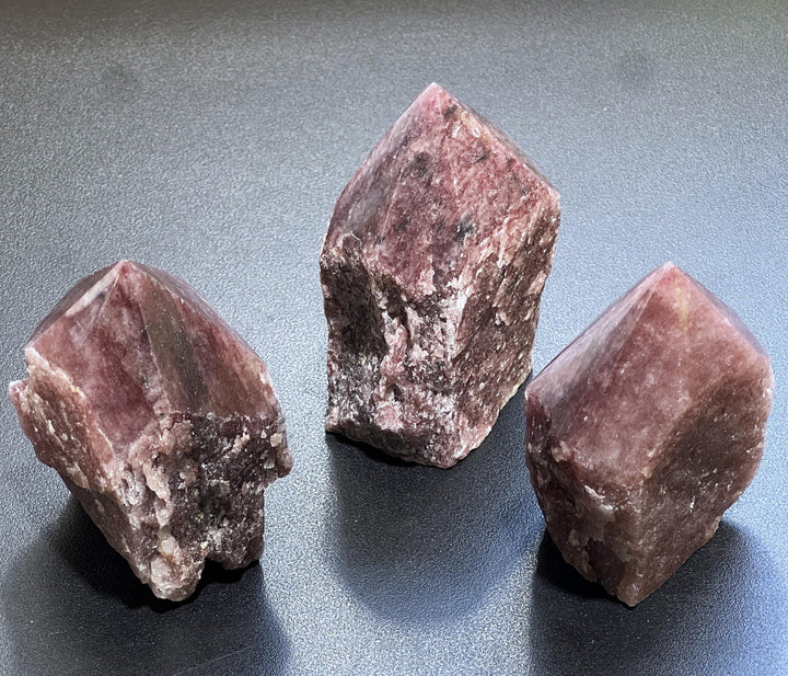 Red Strawberry Quartz Crystal Point Tower Carving (Top Polished)
