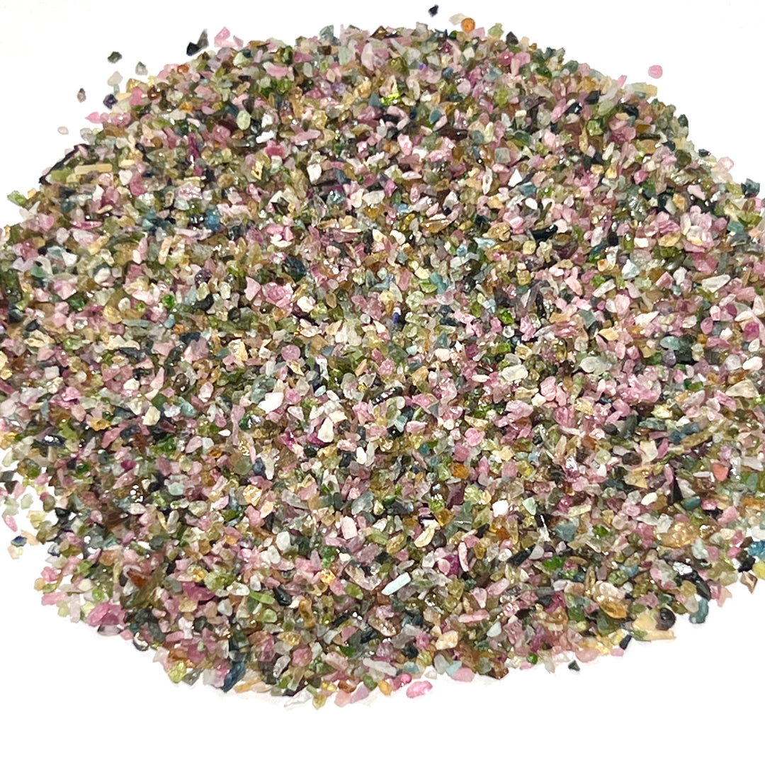 Small Multicolored Tourmaline Rough Crystal Chips (By The Ounce or Pound)