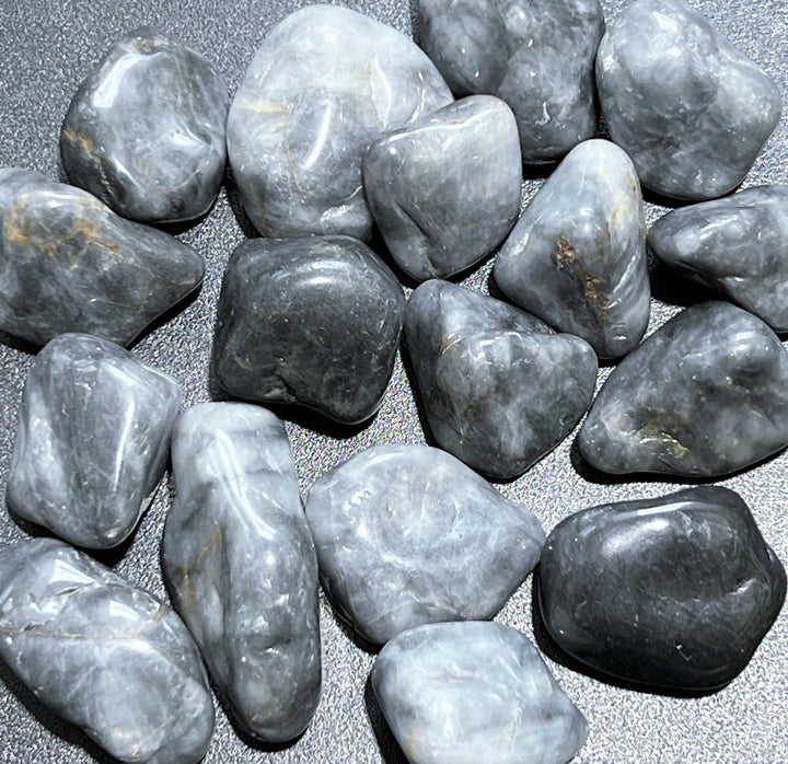 Tumbled Gray Quartz Crystal (1/2 lb) 8 oz Bulk Wholesale Lot Half Pound Polished Stones Natural Gemstones