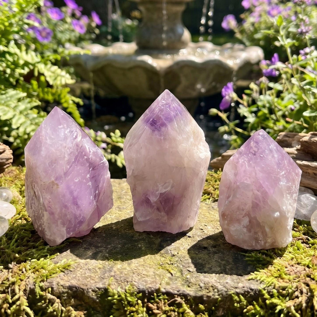 Amethyst Crystal Standing Tower Point Large Rough Carving