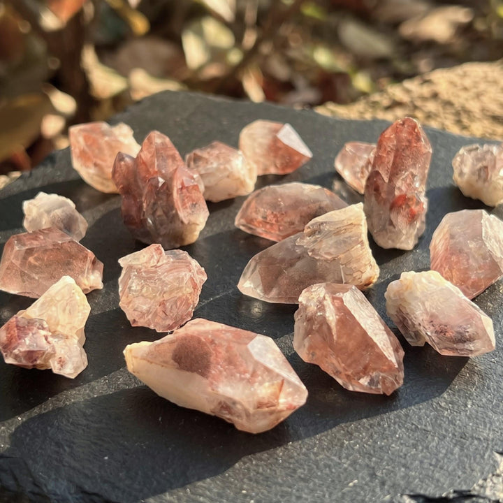 Red Hematoid Quartz Crystal Points And Clusters Rough Raw