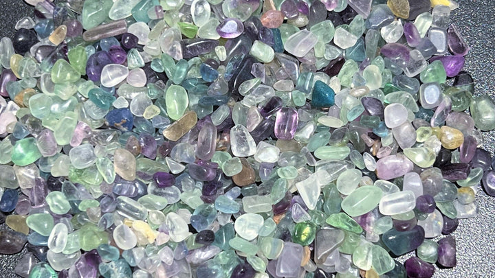 Bulk Wholesale Lot 1 Kilo (2.2 LBs) Lot Fluorite Chips Small Tiny Tumbled Gemstone One Pound Raw Crystals Natural Gemstones
