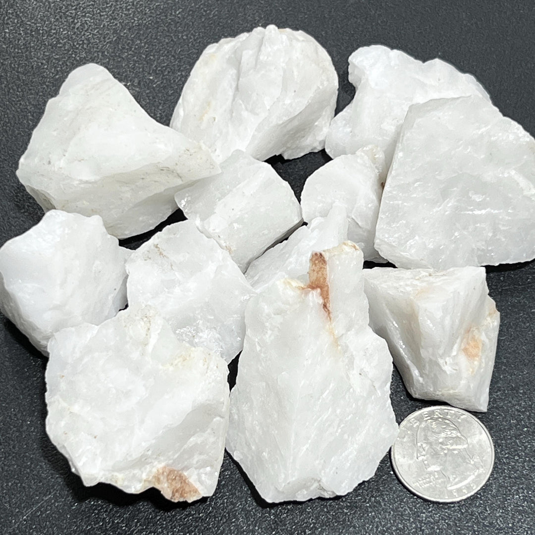 White Agate Crystal Rough Raw Stones (By The Piece or Pound)