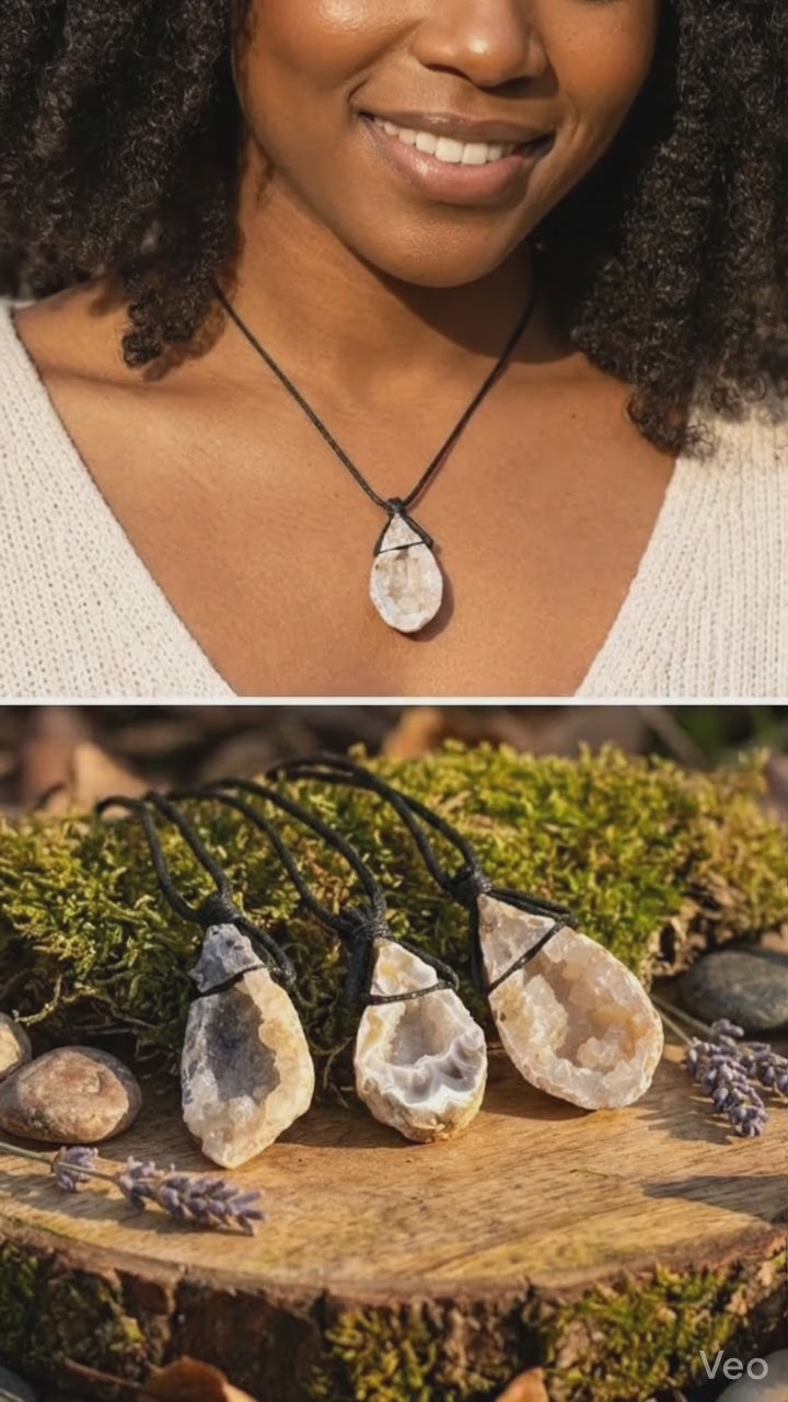Oco Goede Crystal Necklace (24 Inch Black Cord) Gemstone Jewelry Pendant Supply