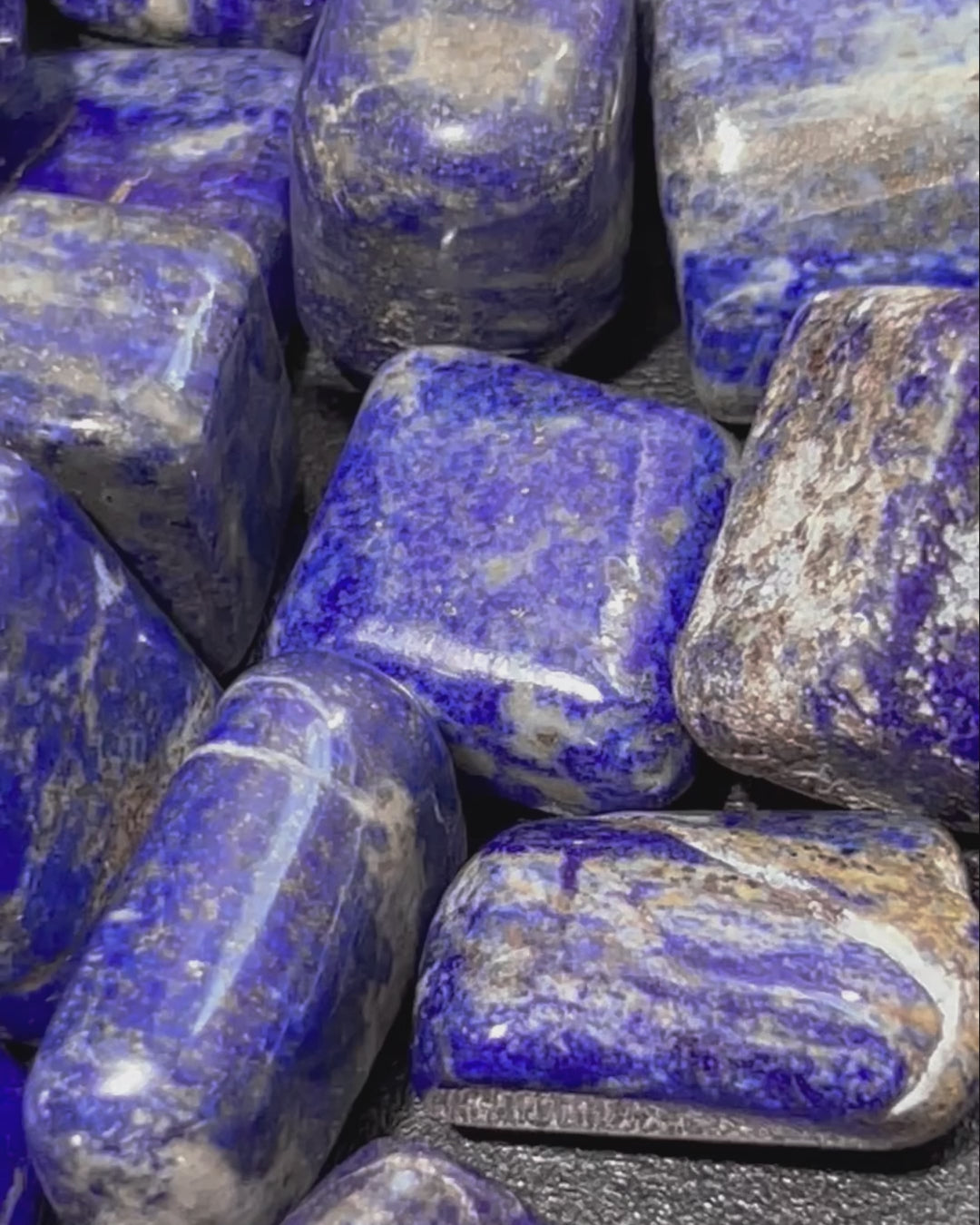 Lapis Lazuli Tumbled Stones (By The Piece or Pound)(UV Reactive)