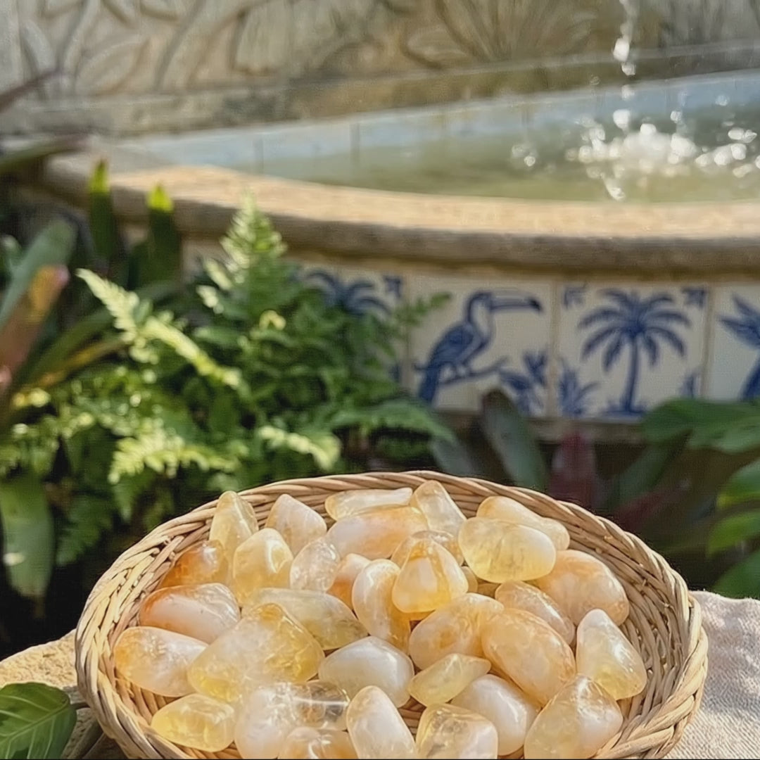 Citrine Crystal Tumbled Stones (By The Piece or Pound)(Treated)