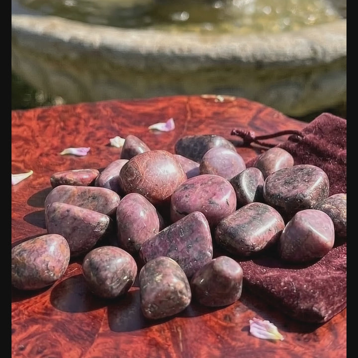 Red Ruby Crystal Tumbled (UV Reactive)(By The Piece Or Pound)
