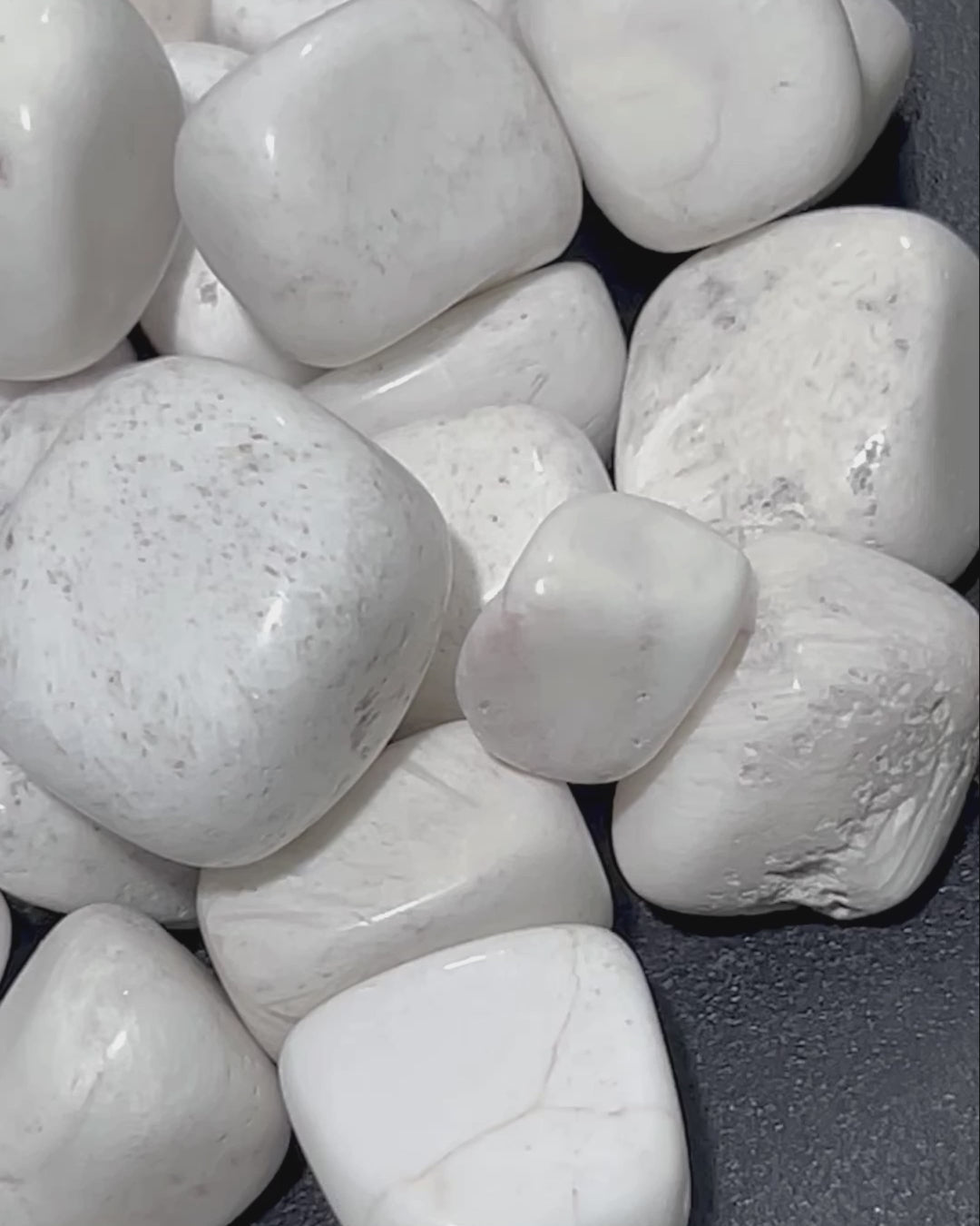 White Scolecite Zeolite Crystal Tumbled Stones (By The Piece Or Pound)