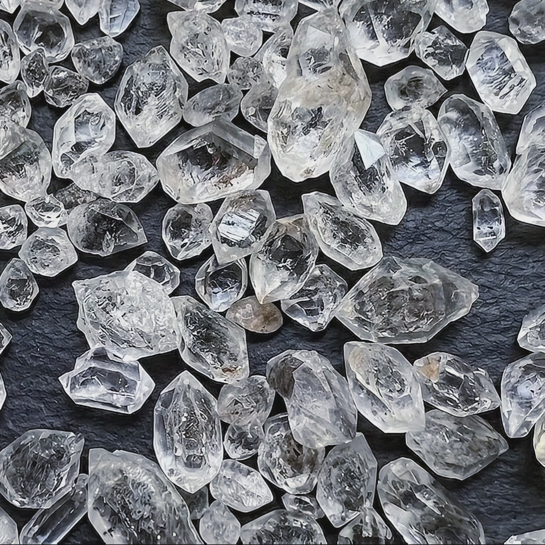 Extra Quality Carbon Included Clear Quartz Crystal Double Terminated Small Grams