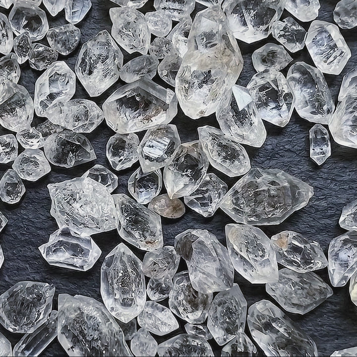Extra Quality Carbon Included Clear Quartz Crystal Double Terminated Small Grams