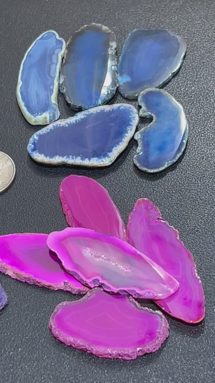 Small Oval Agate Slices (10 Pc Sets)(1-1.5 Inches)