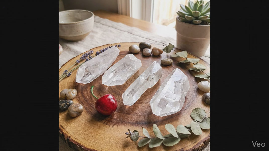 Large Clear Quartz Crystal Point, Rough Raw Gemstone Display Piece