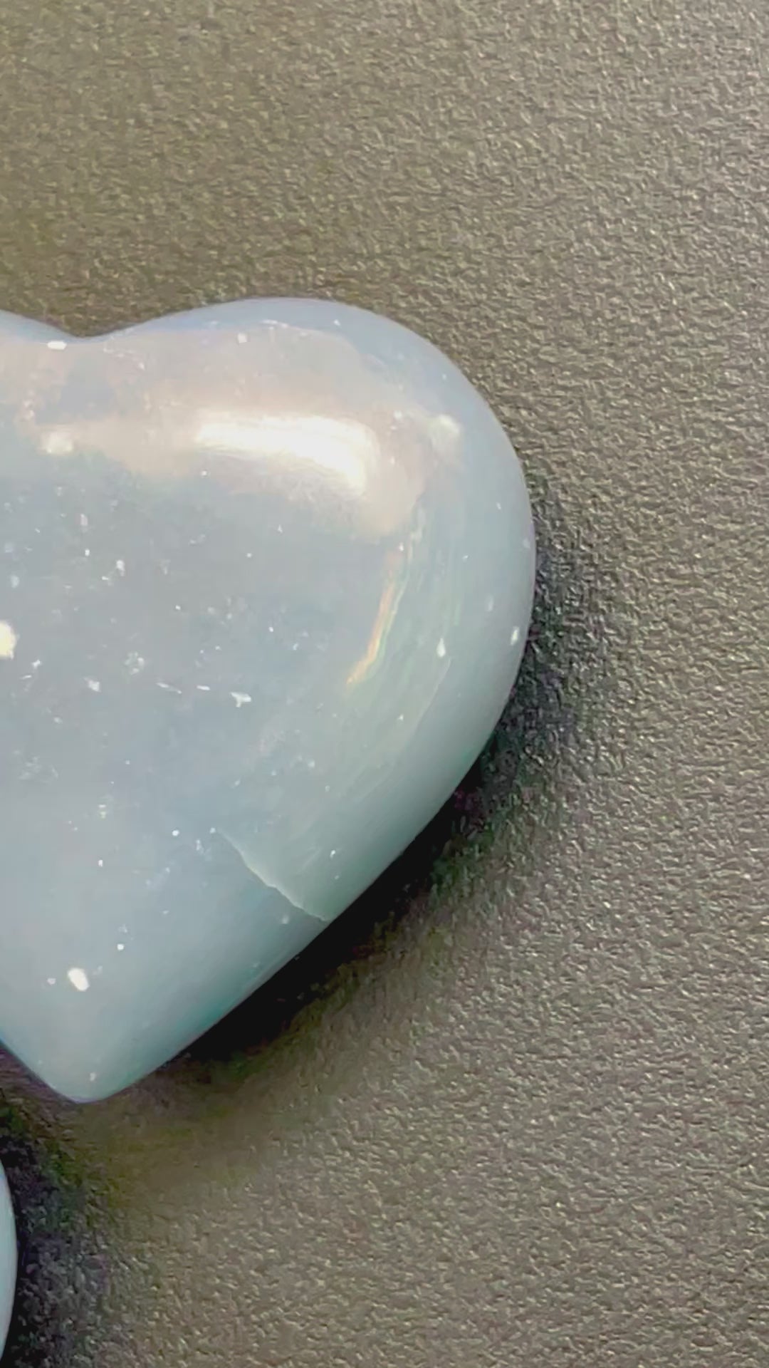 Angelite Heart Polished Natural Gemstones