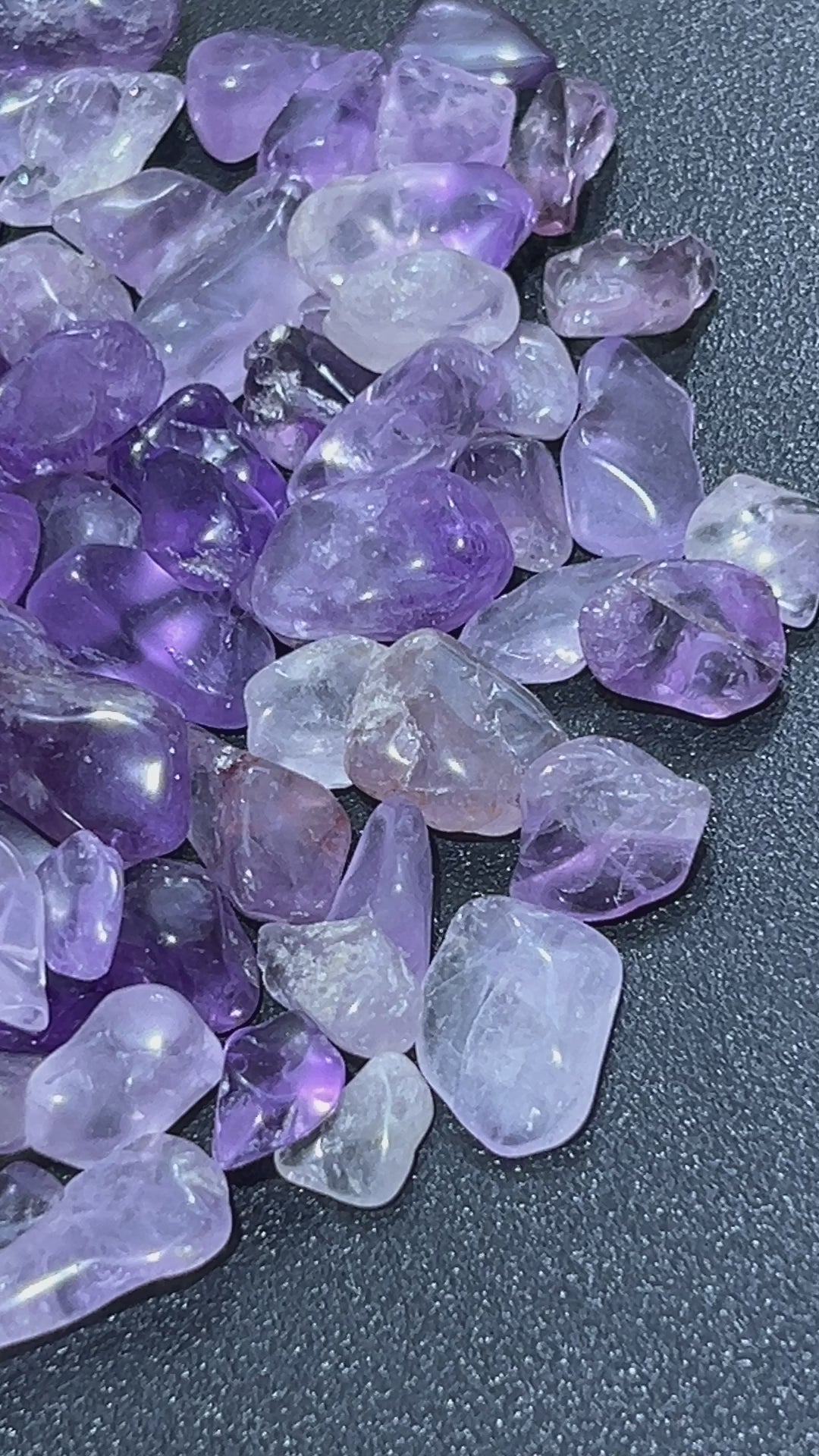 Amethyst Crystal Tumbled Small Chips (1/2 lb) 8 oz Bulk Wholesale Lot Half Pound Stones Gemstones