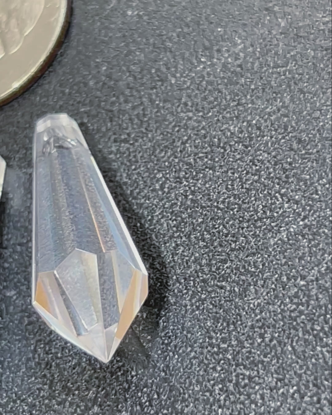 Crystal Glass Clear Faceted Prism Pendulum Point Bead Sun Catcher Bead Pendant
