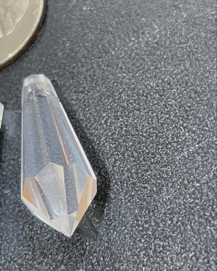 Crystal Glass Clear Faceted Prism Pendulum Point Bead Sun Catcher Bead Pendant