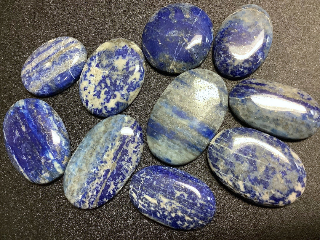 Bulk Wholesale Cabochon Lot 100 Grams ( 7 to 12 pcs ) Lapis Lazuli Polished Stones Natural Gemstones Crystals
