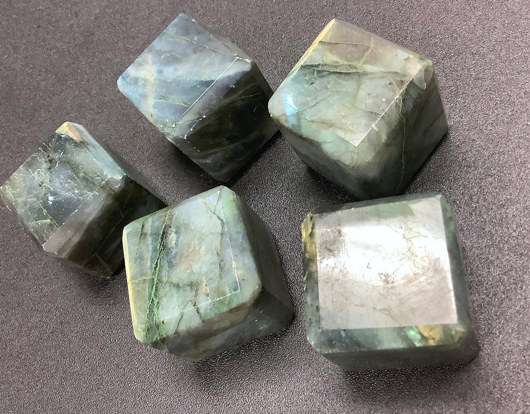 Wholesale Bulk Lot (5 Pcs) Labradorite Gemstone Cubes