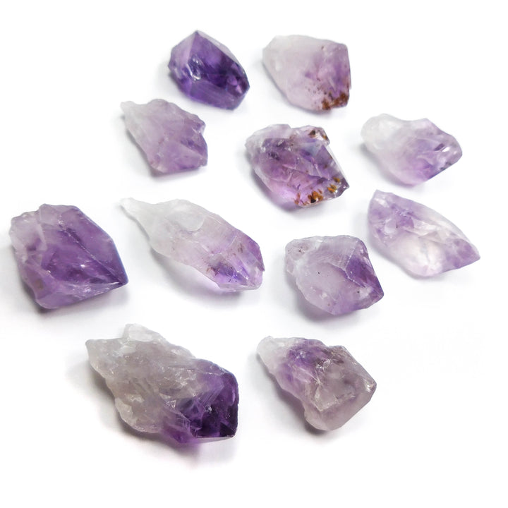 Bulk Wholesale Lot Of 5 Pieces Drilled Amethyst Crystal Points Necklace Pendant Charm Bead Supply