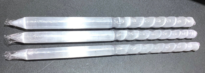 Extra Long Selenite Crystal Point Wand Baton Style Polished Large Healing Crystals And Stones