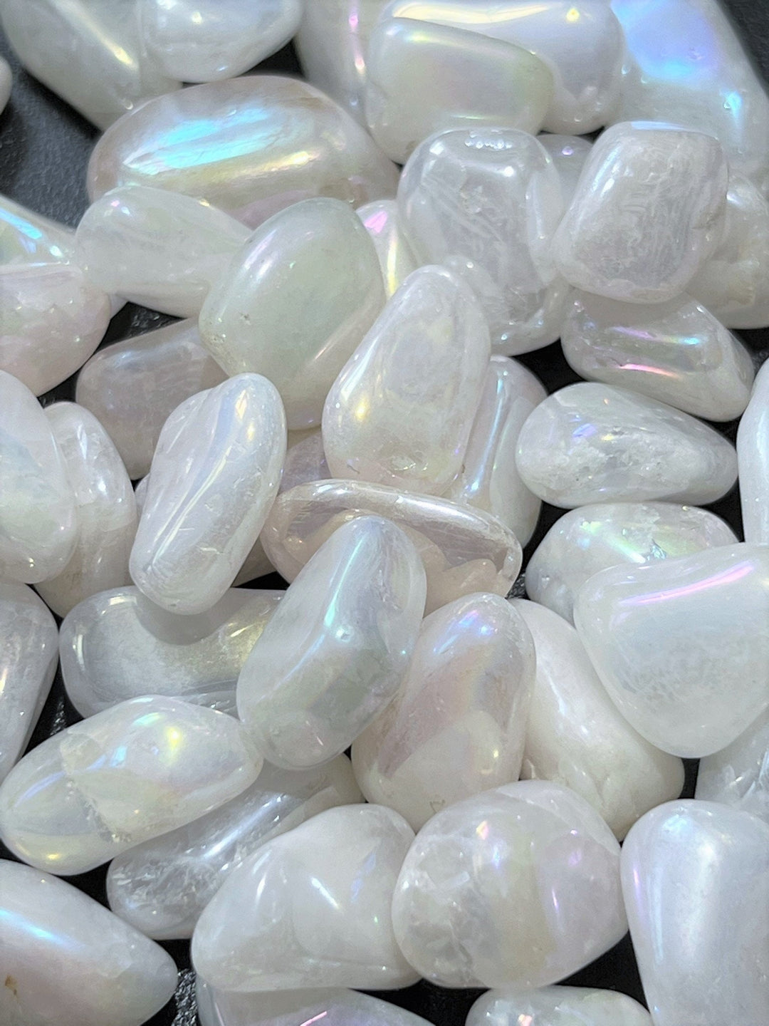 Bulk Wholesale Lot 1 LB - Aura Quartz - One Pound Tumbled Polished Stones Natural Gemstones Crystals