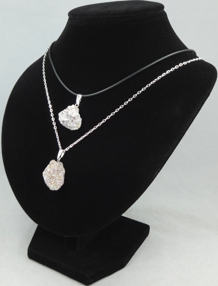Lepidolite Necklace Pendant - Raw Gemstone