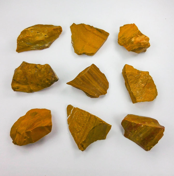 Yellow Jasper (3 Pcs) Raw Crystal Chunk Natural Stone Rough Gemstone Unpolished Rock