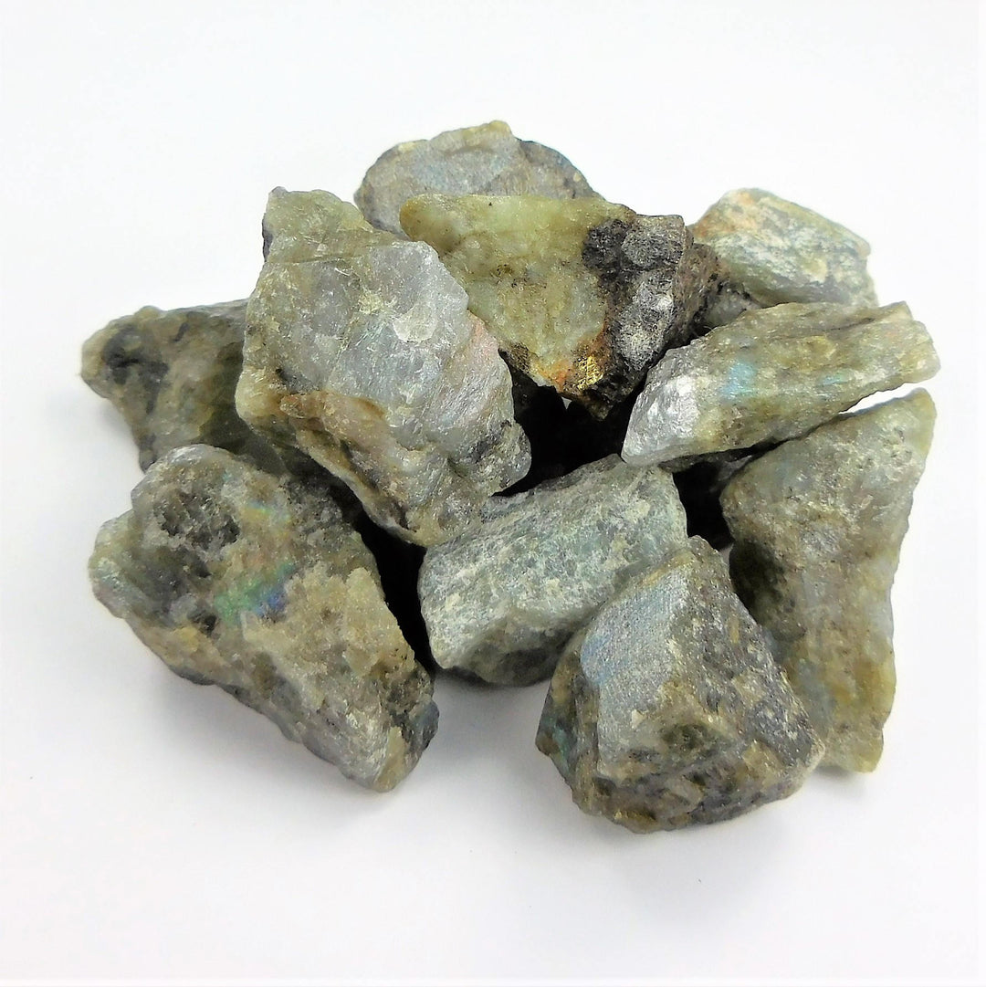 Rough Labradorite Crystal (3 Pcs) Raw Natural Gemstones Rocks Healing Crystals And Stones
