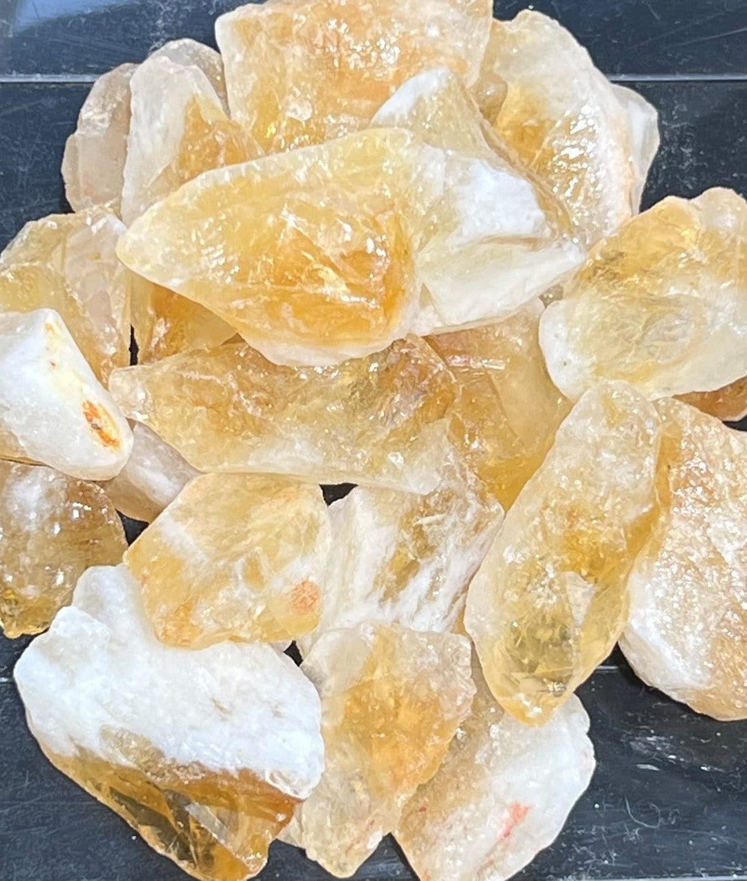 Bulk Wholesale Lot 1 LB - Rough Citrine Crystals - One Pound Raw Stones Gemstones Crystals