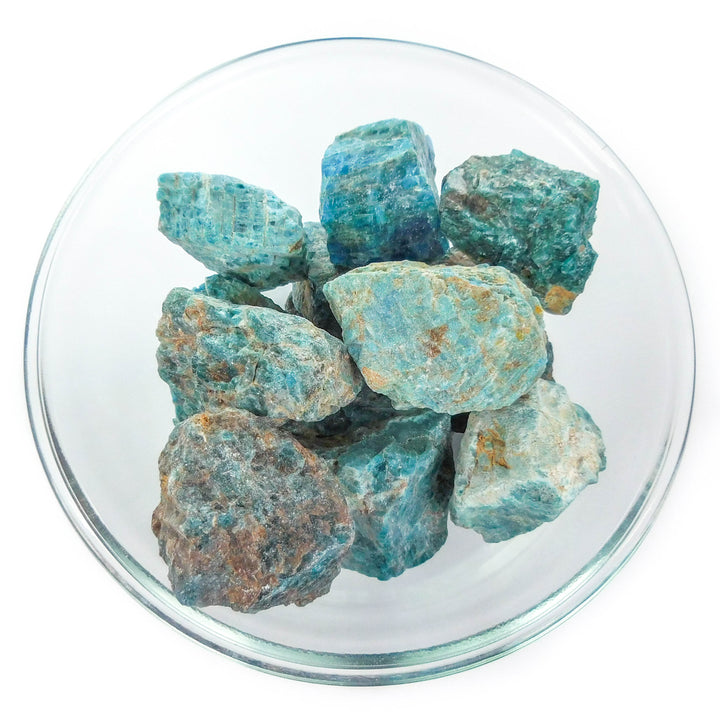 Bulk Wholesale Lot (1 LB) Blue Apatite - One Pound Raw Stones