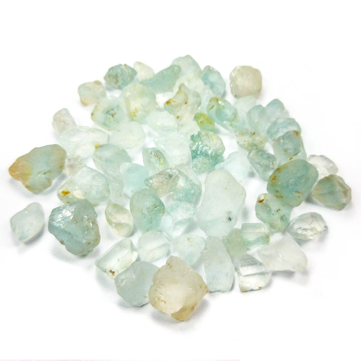 Blue Topaz (3 Pcs) Crystal Chunk Natural Stone Display Piece Rough Gemstone Unpolished Rock Healing Crystals Petite Stones