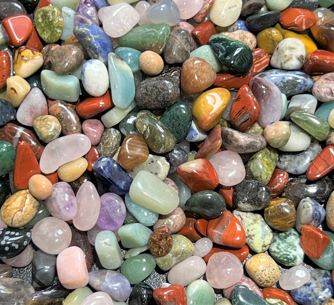 Bulk Wholesale Lot 1 LB - Gemstone Mix 6-9mm - One Pound Tumbled Polished Stones Natural Gemstones Crystals