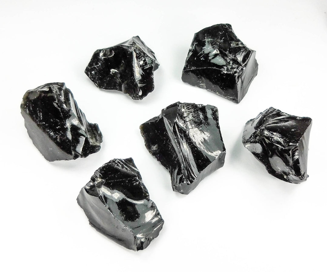Bulk Wholesale Lot (1 LB) Black Obsidian - One Pound Raw Stones