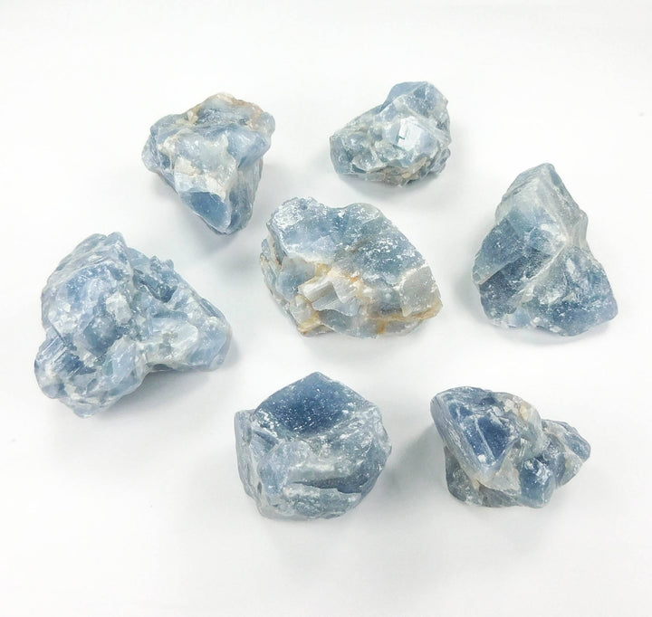Bulk Wholesale Lot (1 LB) Blue Calcite - One Pound Rough Raw Stones